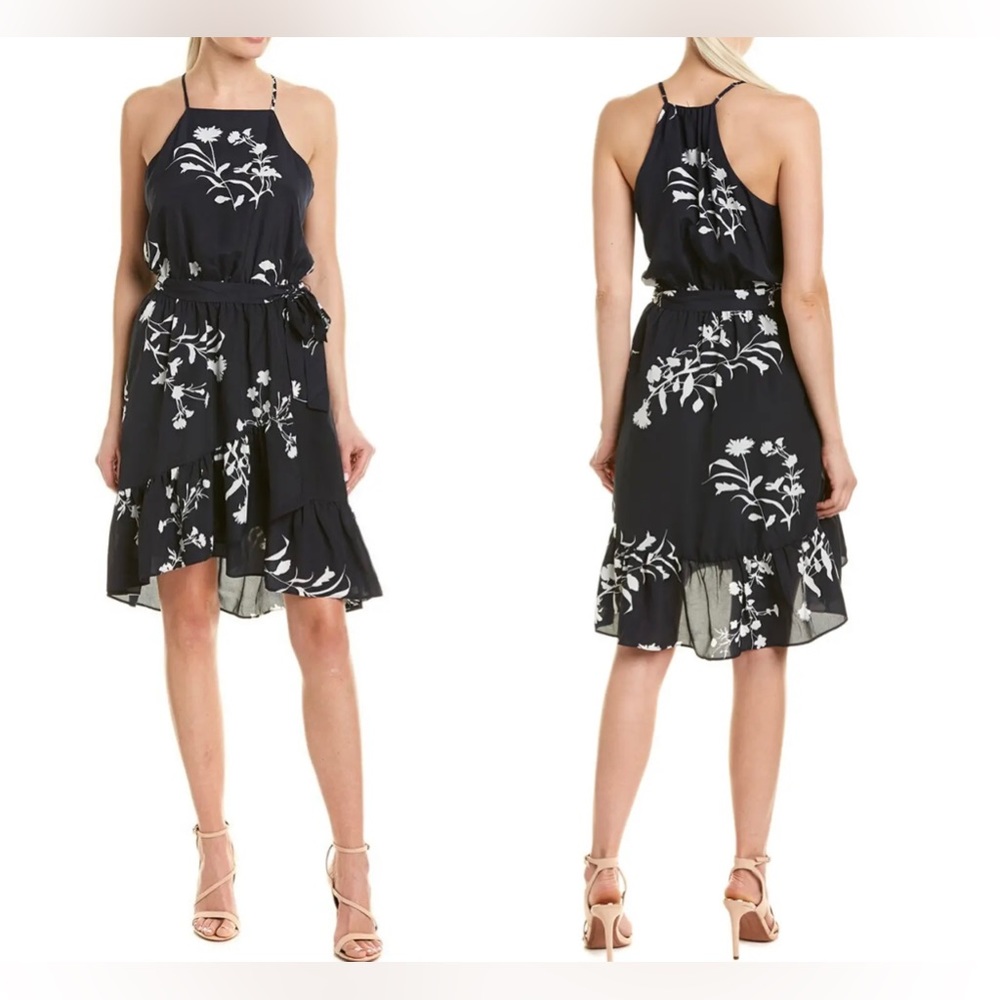 Joie Deme B Halter Hi/Low Dress‎ in Midnight Blue Women's sz S